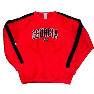 University of Georgia Embroidered V-Neck Pullover